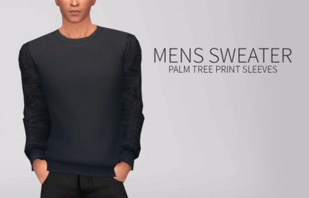 Palm Tree Print Sweater by Lucas Sims at SimsWorkshop