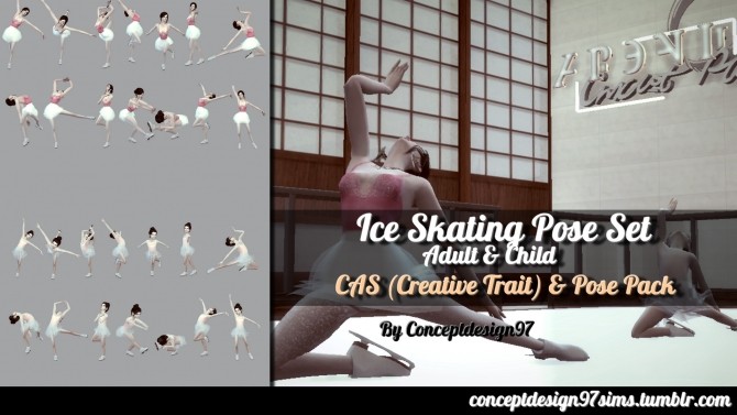 Sims 4 Ice Skating Pose Set by ConceptDesign97 at SimsWorkshop