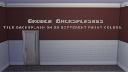 Tile backsplash in 38 paint colors by Grouchy Old Sims at SimsWorkshop