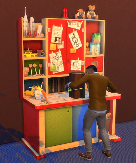 Sims 4 2 to 4 Toy Crafting Bench as Woodworking Bench by BigUglyHag at SimsWorkshop