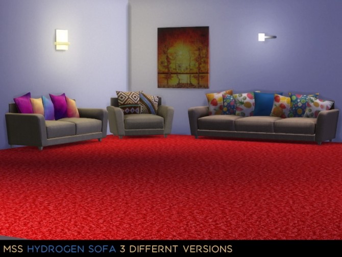 Sims 4 Hydrogen Sofa Set by midnightskysims at SimsWorkshop