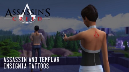 Assassin’s Creed Back Tattoos by Knivanera at Mod The Sims