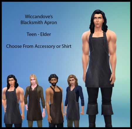 Wiccandove’s Blacksmith Apron by Wiccandove at SimsWorkshop
