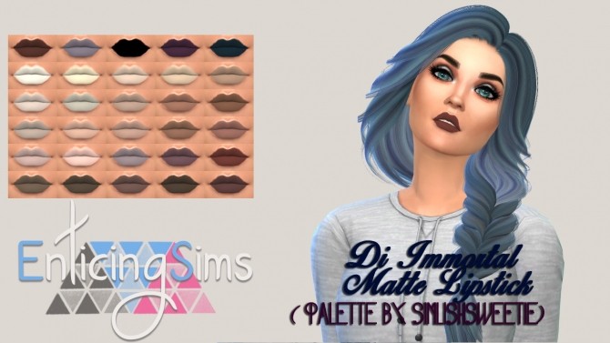 Sims 4 Di Immortal Matte Lipstick by EnticingSims at SimsWorkshop