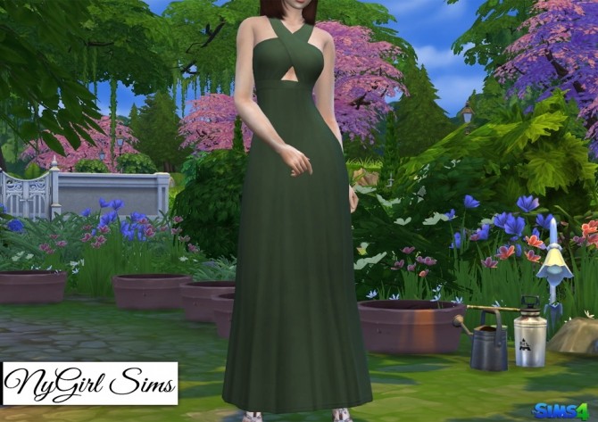 Sims 4 Cross Strap Maxi Dress at NyGirl Sims