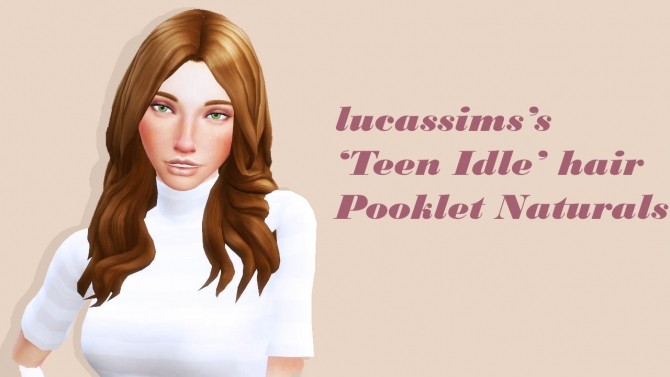 Sims 4 Lucassimss Teen Idle Hair in Pooklets Naturals by Plumbies at SimsWorkshop