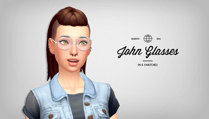 Sims 4 John Glasses by burritosims at SimsWorkshop