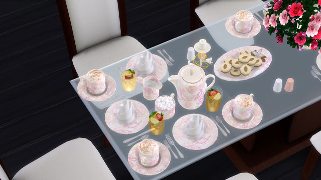 Sims 4 Modern Dining Set at Sanjana sims