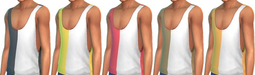 Sims 4 Muscle Tank Top (Half Colored) by OhYeahAmaral at SimsWorkshop