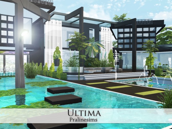 Sims 4 Ultima house by Pralinesims at TSR