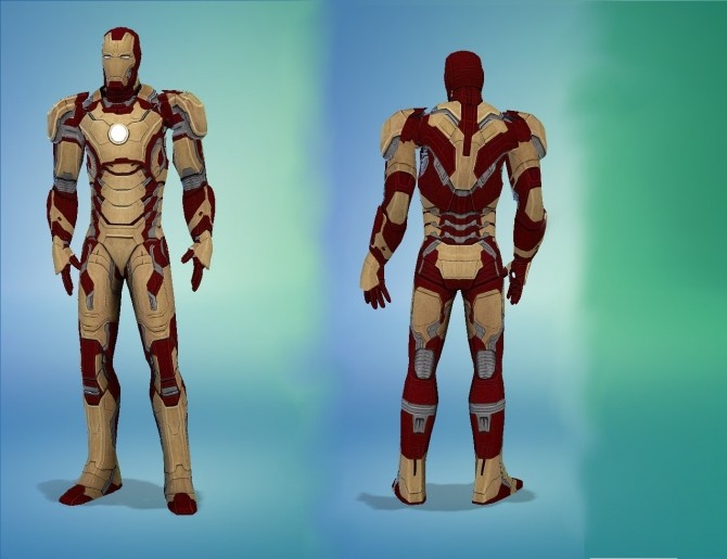 Sims 4 Iron Man Mark 42 suit by G1G2 at SimsWorkshop