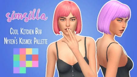 Cool Kitchen Shoulder Bob Recolor by simsilla at SimsWorkshop