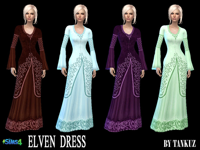 Sims 4 Elven Dress at Tankuz Sims4