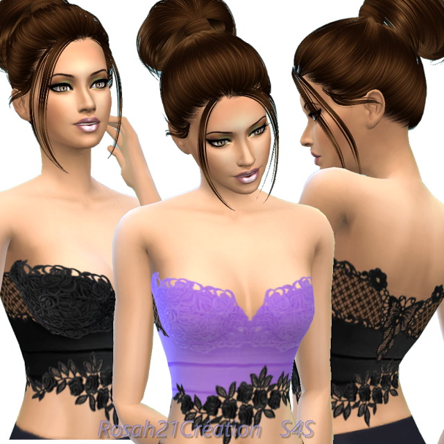 Sims 4 Lace top at Sims Dentelle