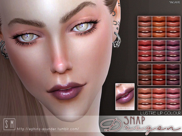 Sims 4 Snapdragon Lustre Lipcolour by Screaming Mustard at TSR
