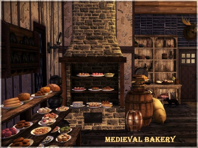 Sims 4 Medieval Bakery by Kiolometro at Sims Studio