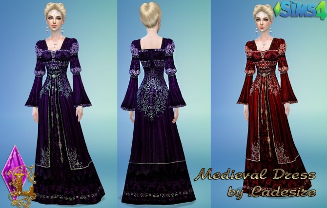 Sims 4 Medieval dress at Ladesire