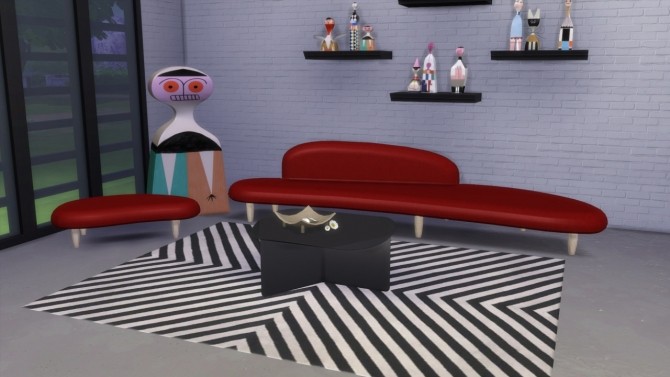 Sims 4 Freeform Sofa and Ottoman at Meinkatz Creations