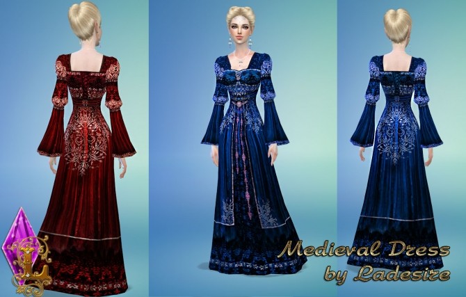 Sims 4 Medieval dress at Ladesire