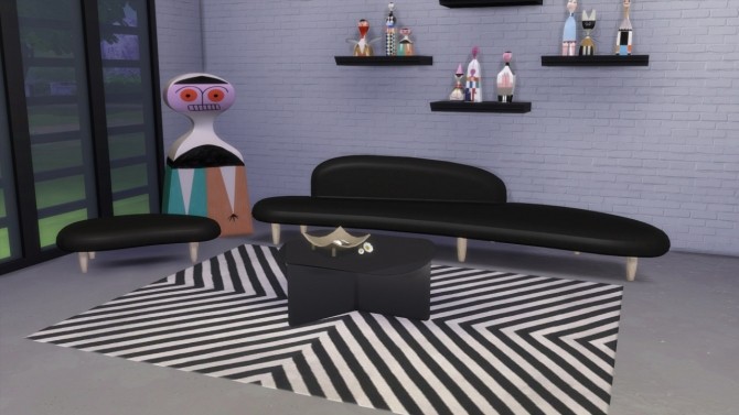 Sims 4 Freeform Sofa and Ottoman at Meinkatz Creations