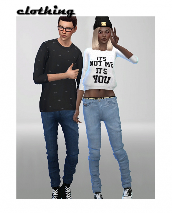 2 jeans set at ShojoAngel » Sims 4 Updates