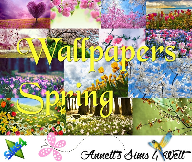 Sims 4 Spring wallpapers at Annett’s Sims 4 Welt