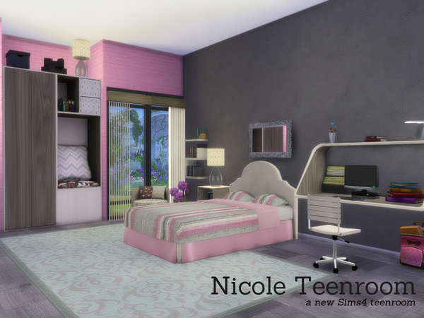 Sims 4 Nicole Teenroom by Angela at TSR