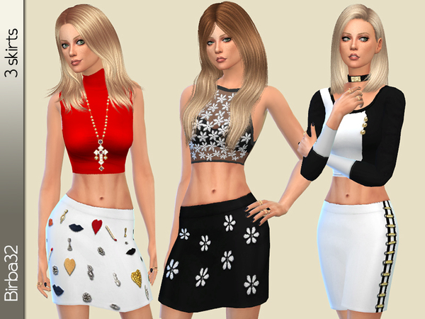 Sims 4 Mini skirt Accessorized by Birba32 at TSR