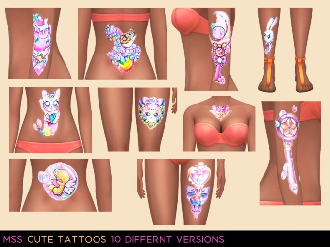 Sims 4 Cute Tattoos by midnightskysims at SimsWorkshop