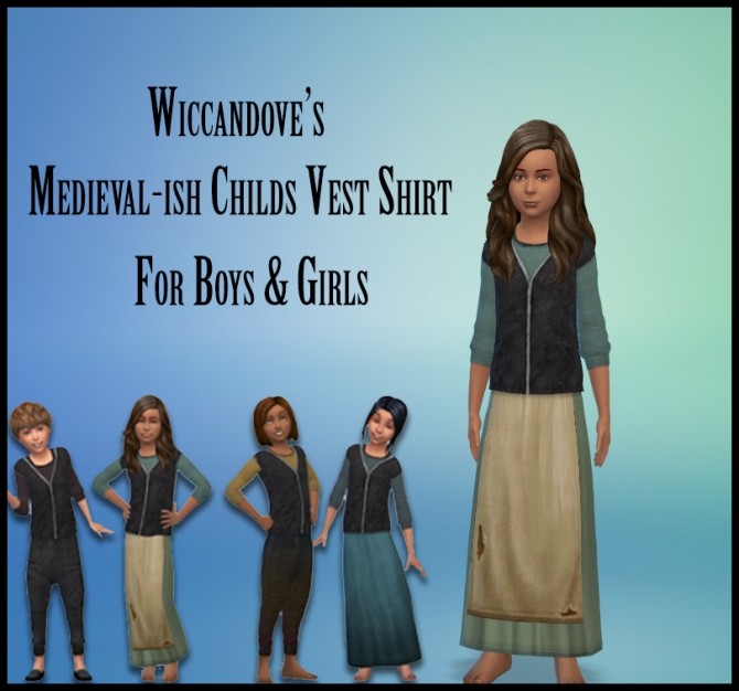 Sims 4 Vest Top for Kids by Wiccandove at SimsWorkshop