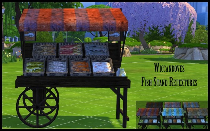 Sims 4 Fruit Stand Retexture by Wiccandove at SimsWorkshop