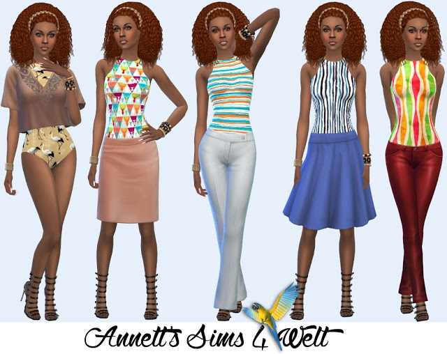 Lady Swimsuits And Accessory Swimsuits At Annetts Sims 4 Welt Sims 4