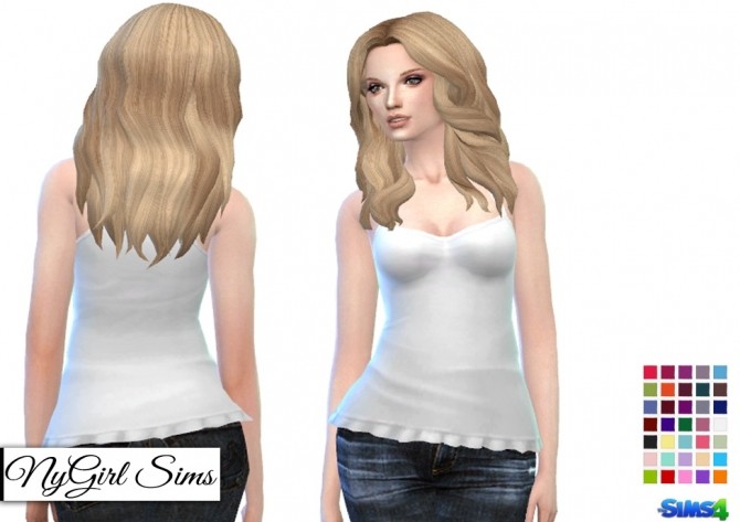 Sims 4 Ruffle Trimmed Tank Top at NyGirl Sims