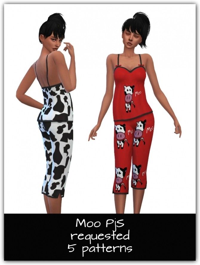 Sims 4 Moo Pjs recolors at Maimouth Sims4