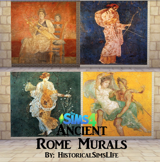 Sims 4 Ancient Rome Murals at Historical Sims Life