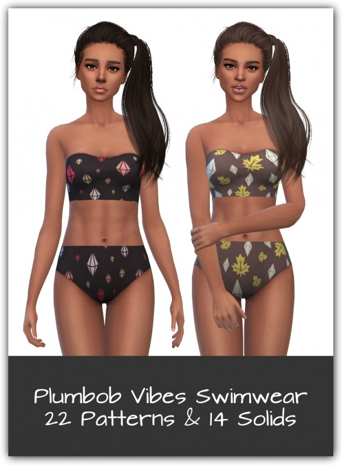 Sims 4 Plumbob Vibes Swimwear at Maimouth Sims4