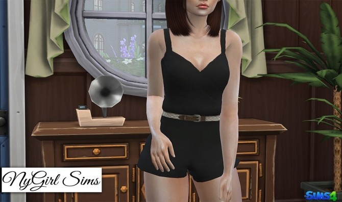 Sims 4 Braided Belt Romper at NyGirl Sims