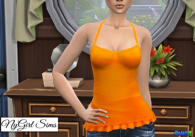 Sims 4 Ruffle Trimmed Tank Top at NyGirl Sims