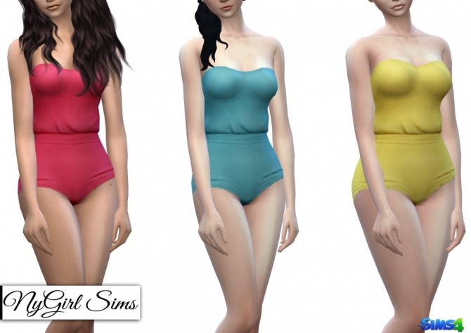 Sims 4 Gathered Waist Bodysuit at NyGirl Sims