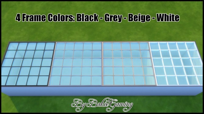 Sims 4 Transparent Floor Windows Additional Glass Colors by Bakie at Mod The Sims