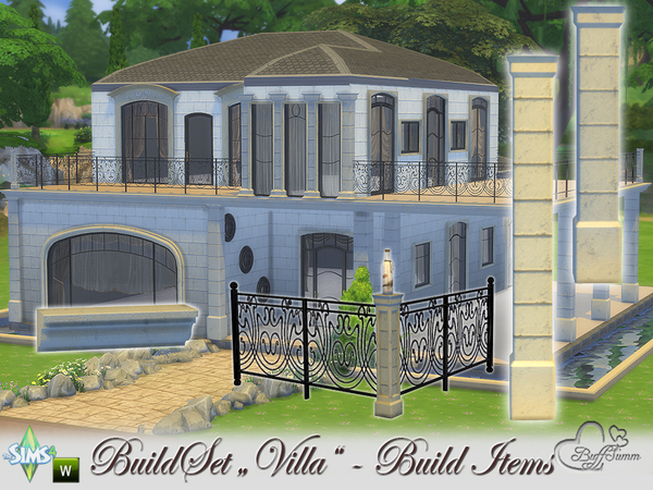 Sims 4 Build A Villa Build Items by BuffSumm at TSR