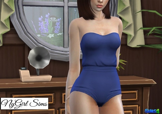Sims 4 Gathered Waist Bodysuit at NyGirl Sims
