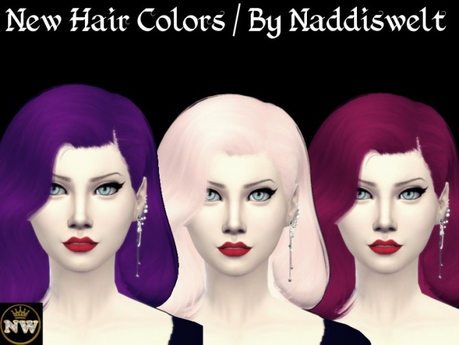 Sims 4 Hair Recolor Miss Fame by Naddiswelt at TSR