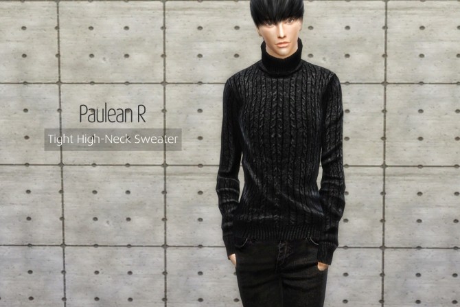 Sims 4 Tight High Neck Sweater at Paulean R