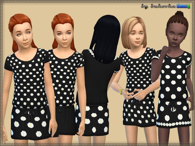 Sims 4 Dress Daisy child at Bukovka