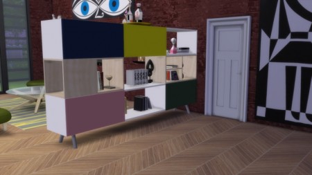 Kast 3 HU sideboard at Meinkatz Creations » Sims 4 Updates