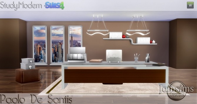 Sims 4 Paolo De Santis office at Jomsims Creations