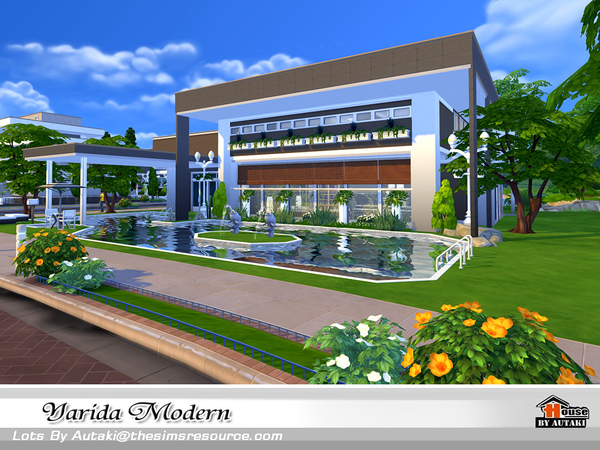 Sims 4 Yarida Modern house by autaki at TSR