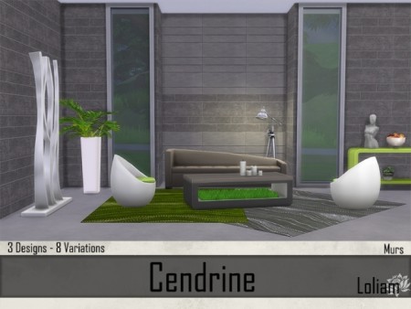 Cendrine wallpapers by Loliam at Sims Artists
