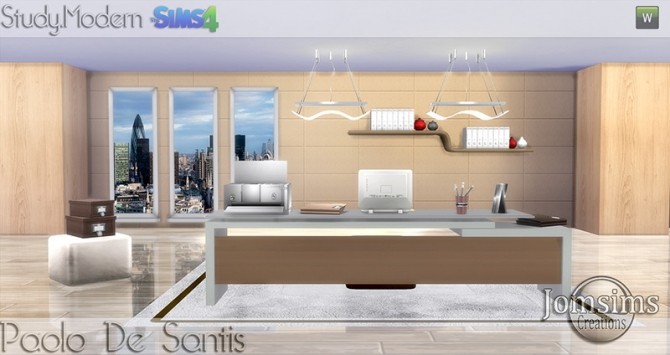 Sims 4 Paolo De Santis office at Jomsims Creations